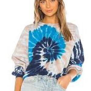 Agolde Blue Tie-Dye Women's Top